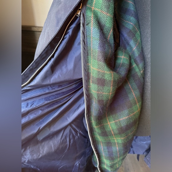 Misty harbor navy and green plain trench coat with removable liner size 8 - Picture 12 of 12